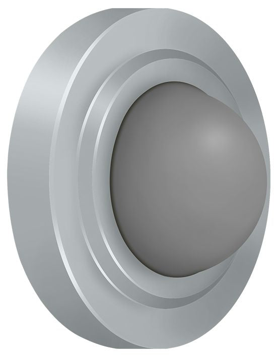Deltana - Convex Flush Bumper 2-3/8" Diameter - Satin Chrome