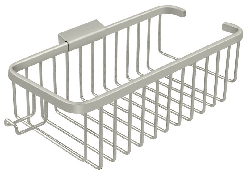 Deltana - Wire Basket; 10" Rect/Shampoo with Hook - Satin Nickel
