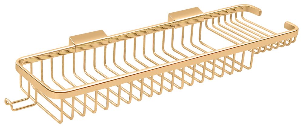 Deltana - Wire Basket; 17-1/2" Rect/Com with Hook - Lifetime Brass