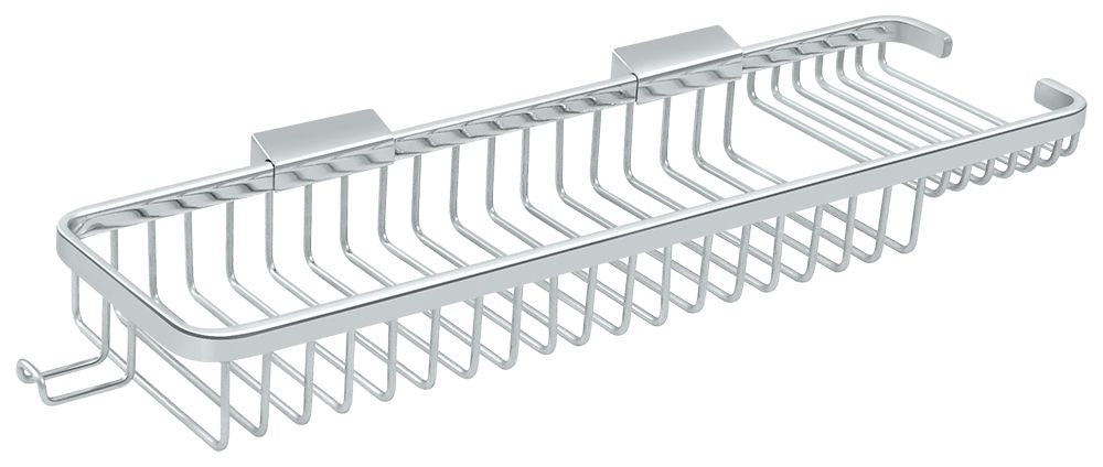 Deltana - Wire Basket; 17-1/2" Rect/Com with Hook - Bright Chrome
