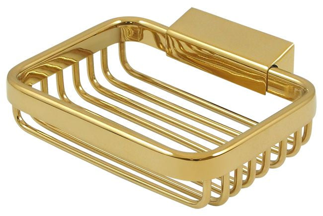 Deltana - Wire Basket; 4-1/2" Rectangular Soap Holder - Lifetime Brass