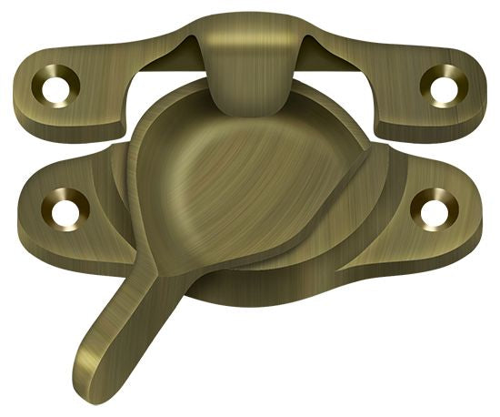 Deltana - Window Sash Lock; 1-1/16" x 3" - Antique Brass