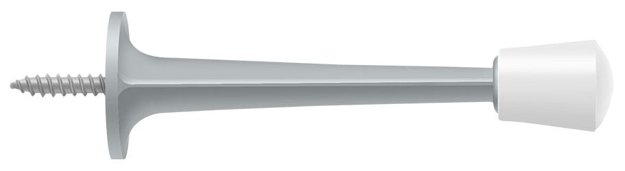 Deltana - 3" Baseboard Door Bumper; Zinc Die-Cast - Satin Chrome