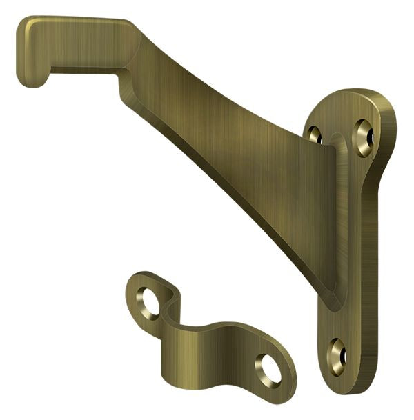Deltana - Hand Rail Brackets; Zinc 3-1/4" Projection - Antique Brass