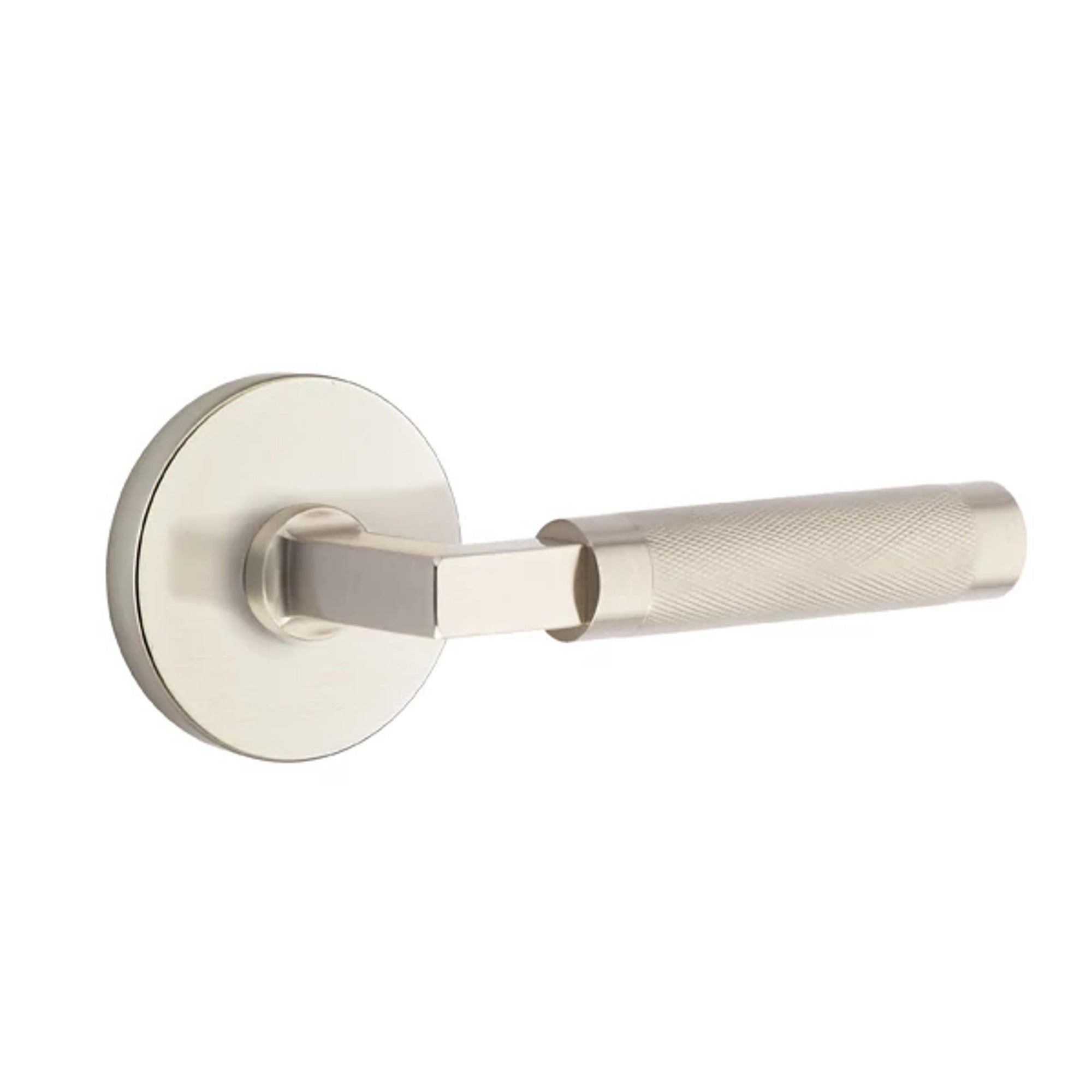 Emtek - L-Square Stem Knurled Lever Dummy Pair with Disk Rose for 1-1/4" to 2" Door Main image