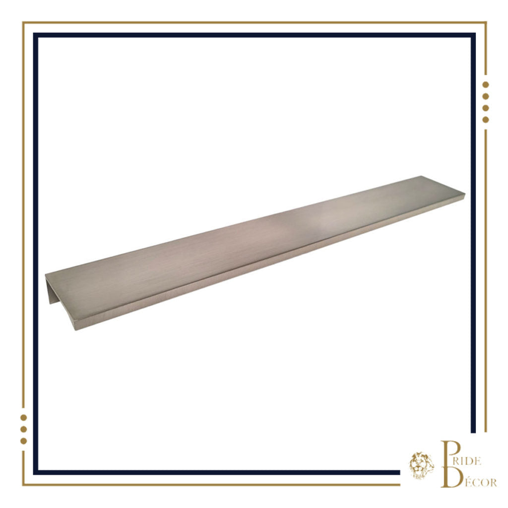 Pride Industrial - 12" Aluminum Tab Cabinet Pull with 5-2/5" Center to Center 3 Holes