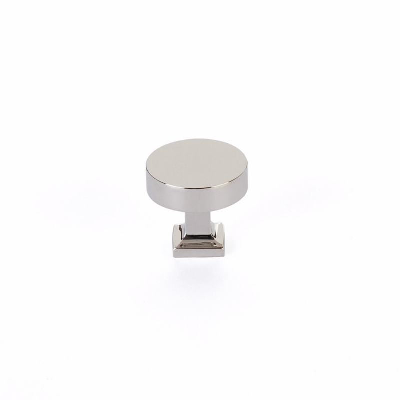 Schaub 469 -  1-1/4" Diameter Haniburton Cabinet Knob with Square Base Secondary image